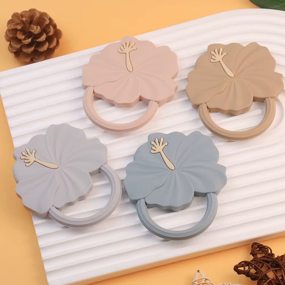Hibiscus Silicone Teething Soother