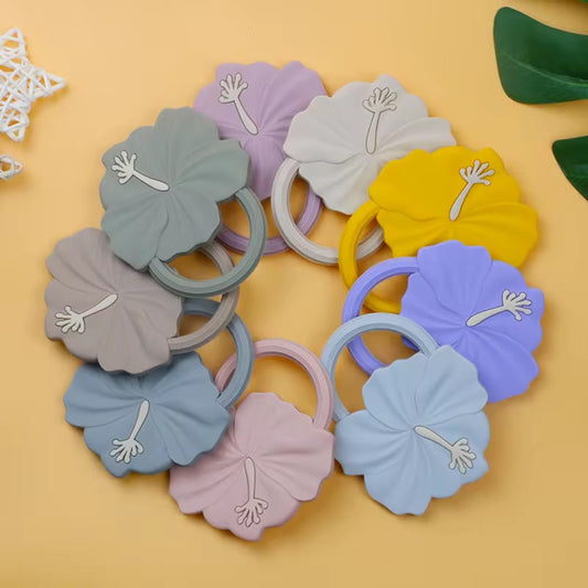 Hibiscus Silicone Teething Soother